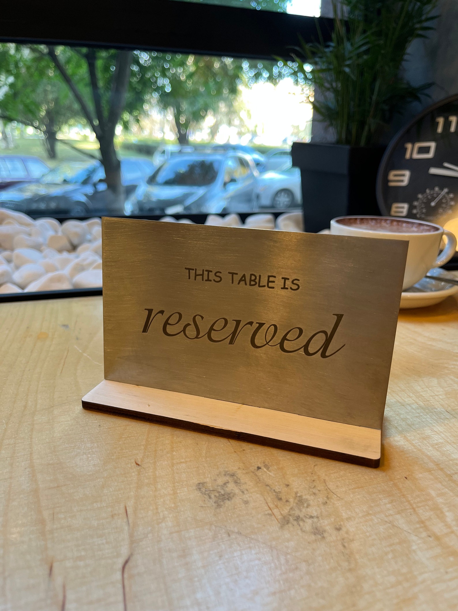 Metal Reserved Table Sign Birch Wood Base Restaurant Decor Etsy Metal Reserved Table Sign Birch Wood Base Restaurant Decor Etsy