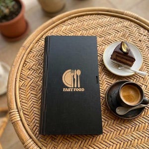 Custom Logo Wooden Check Holder | Restaurant Bill Presenter, Cafe Bar Receipt Holder