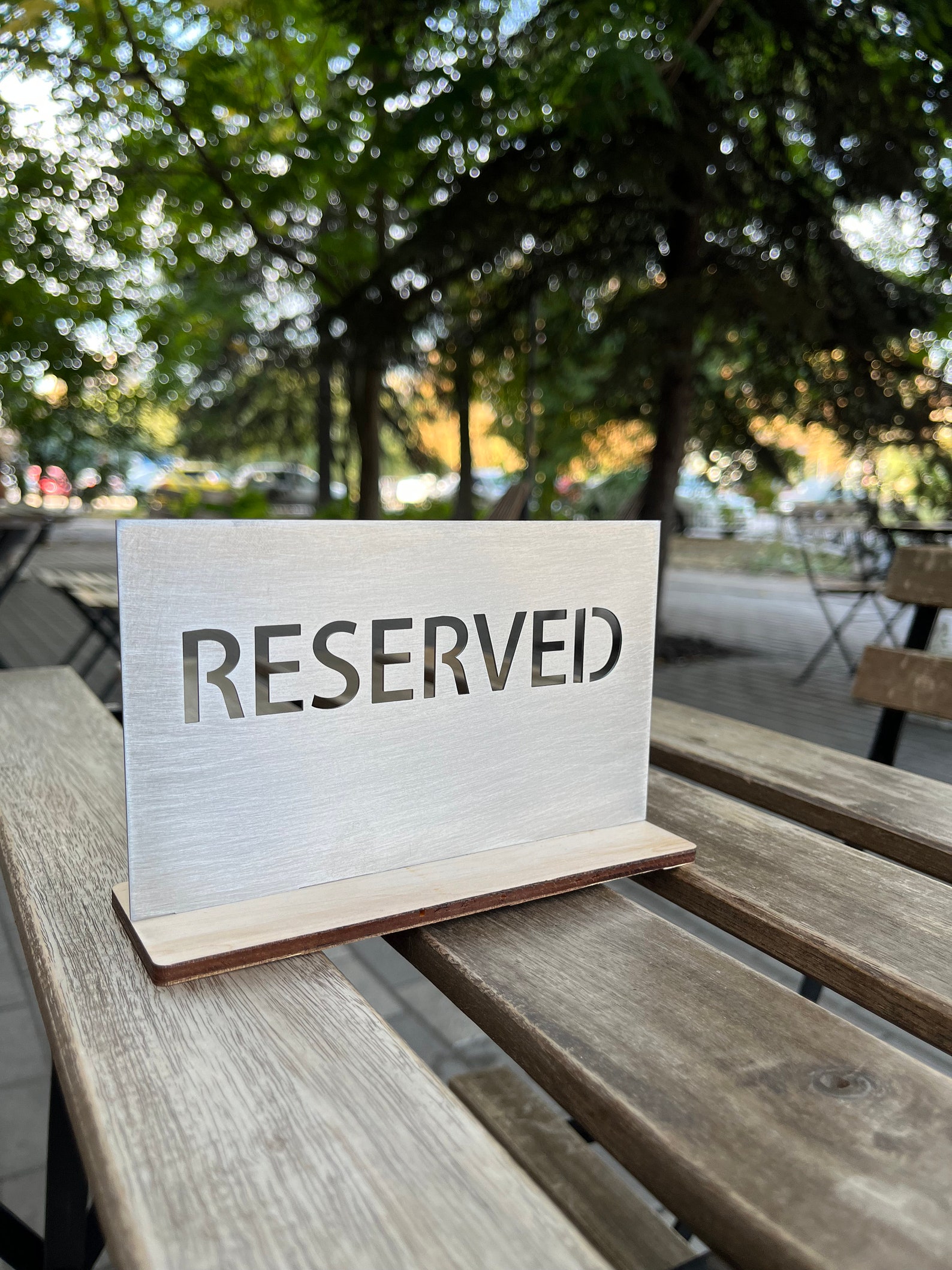 Reserved Stand, Cafe Table Sign, Restaurant Reservation, Silver ...