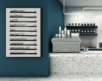Träbokstavla Meny: Café Bar Skylt