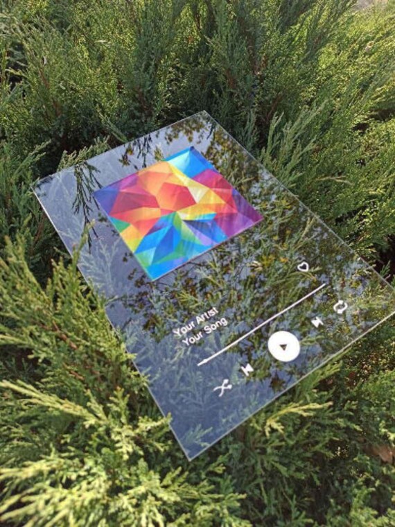 Custom Music Glass Frame Plaque Album Cover Apple Music Any Song Any Picture Custom Music Glass Frame Plaque Album Cover Apple Music Any Song Any Picture