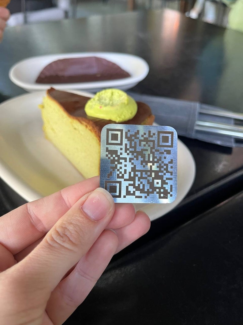 Stainless Steel QR Code Sign: Scan to Pay, Bar Menu, Business Card - Etsy
