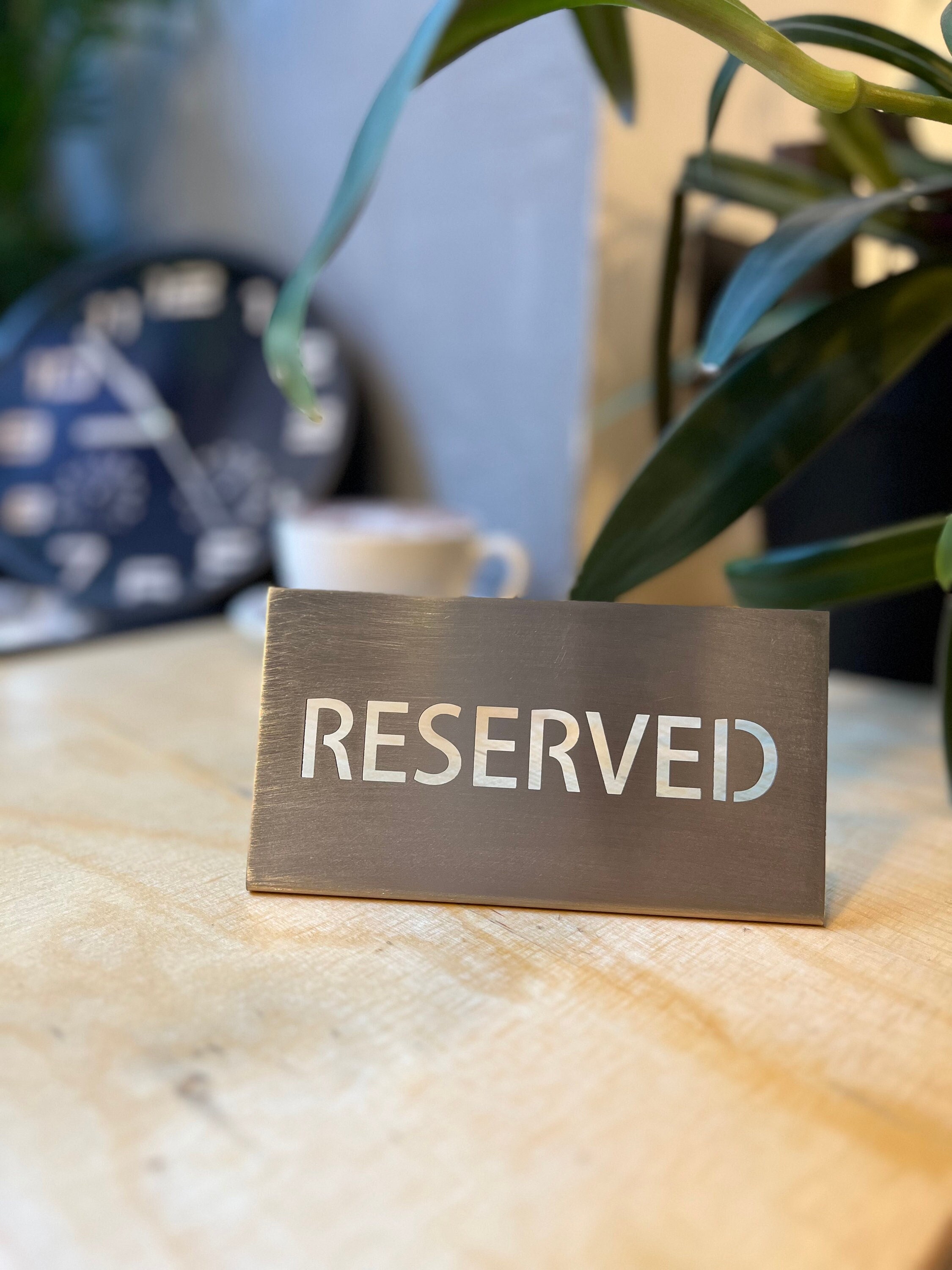 Steel Reserved Table Sign Restaurant Cafe Wedding Decor Etsy Steel Reserved Table Sign Restaurant Cafe Wedding Decor Etsy