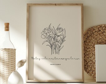 A4 Frida Kahlo Citation Imprimé Lettre non encadrés Wall Art Minimaliste A4 Frida Kahlo Citation Imprimé Lettre non encadrés Wall Art Minimaliste