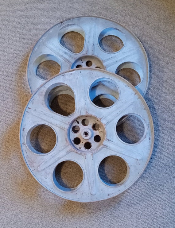 Authentic Hollywood Vintage Metal Movie Reel, Gray Steel, 35mm Upcycled and  Repurposed Film Reel Decor 