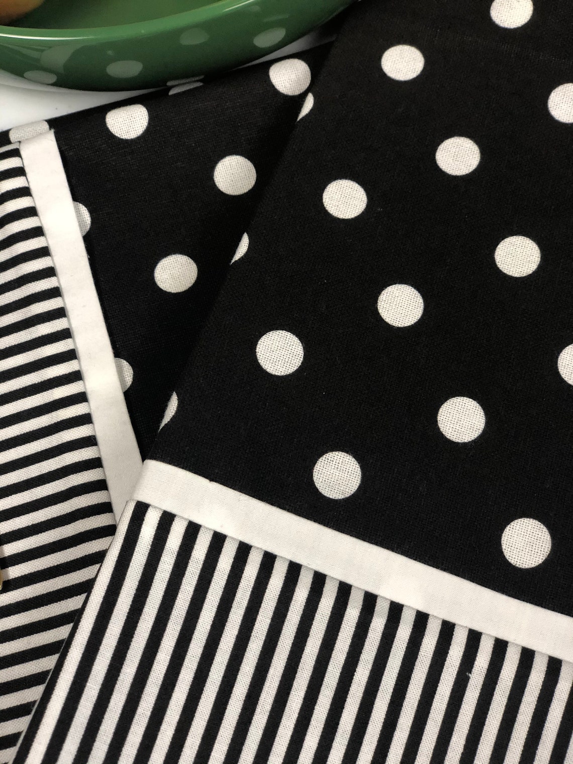 Black and White Polka Dot Tea Towels set of 2polka Dot - Etsy