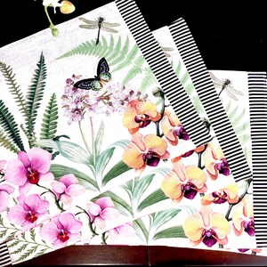 Orchid Set of 4 Quilted Table Mats| Spring bloom nature lovers Quilted Place Settings| Garden Dining Decor|Set of 4 placemats| Mothers Day
