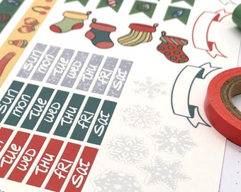 Planner Sticker Sheet – Christmas Cuteness | Cute Winter | Bullet Journal, Planner, Scrapbook, Winter, Christmas Stickers