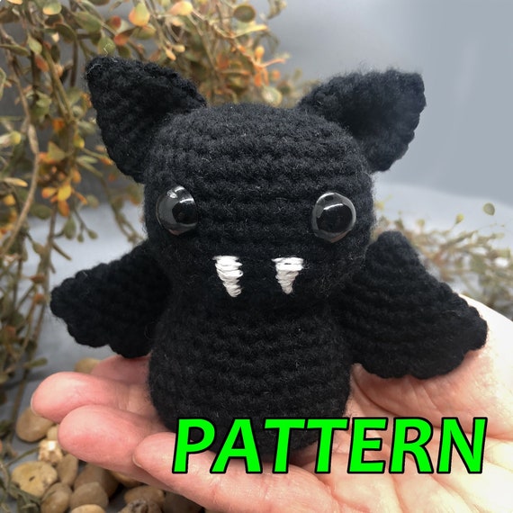 Crochet Bat Amigurumi PATTERN| Cute Décor, Plushie, Stuffie | Bat, Vampire Bat, “Vampy”