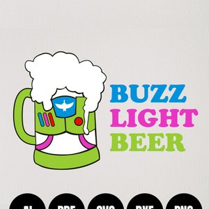 Buzz Light Beer - Digitale download - Maak je eigen (svg, ai, pdf, png, dxf)