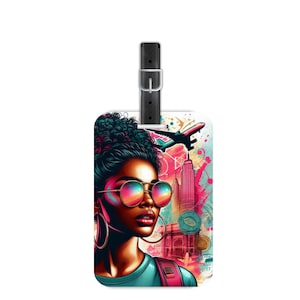 Combo bagagelabel en paspoorthoes voor het stellen van doelen, bagagelabel, png-sublimatieontwerp