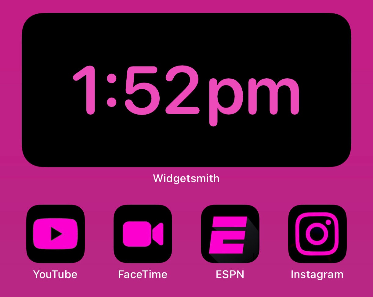 Black Neon Pink Ios 14 App Icons Etsy Black Neon Pink Ios 14 App Icons Etsy