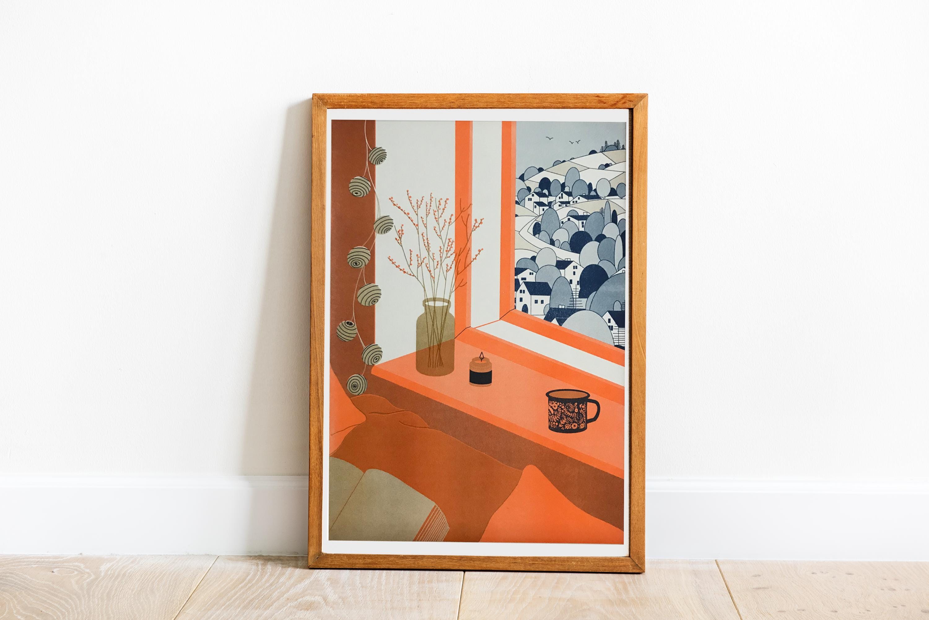 Risograph Art Print COZY AUTUMN A3