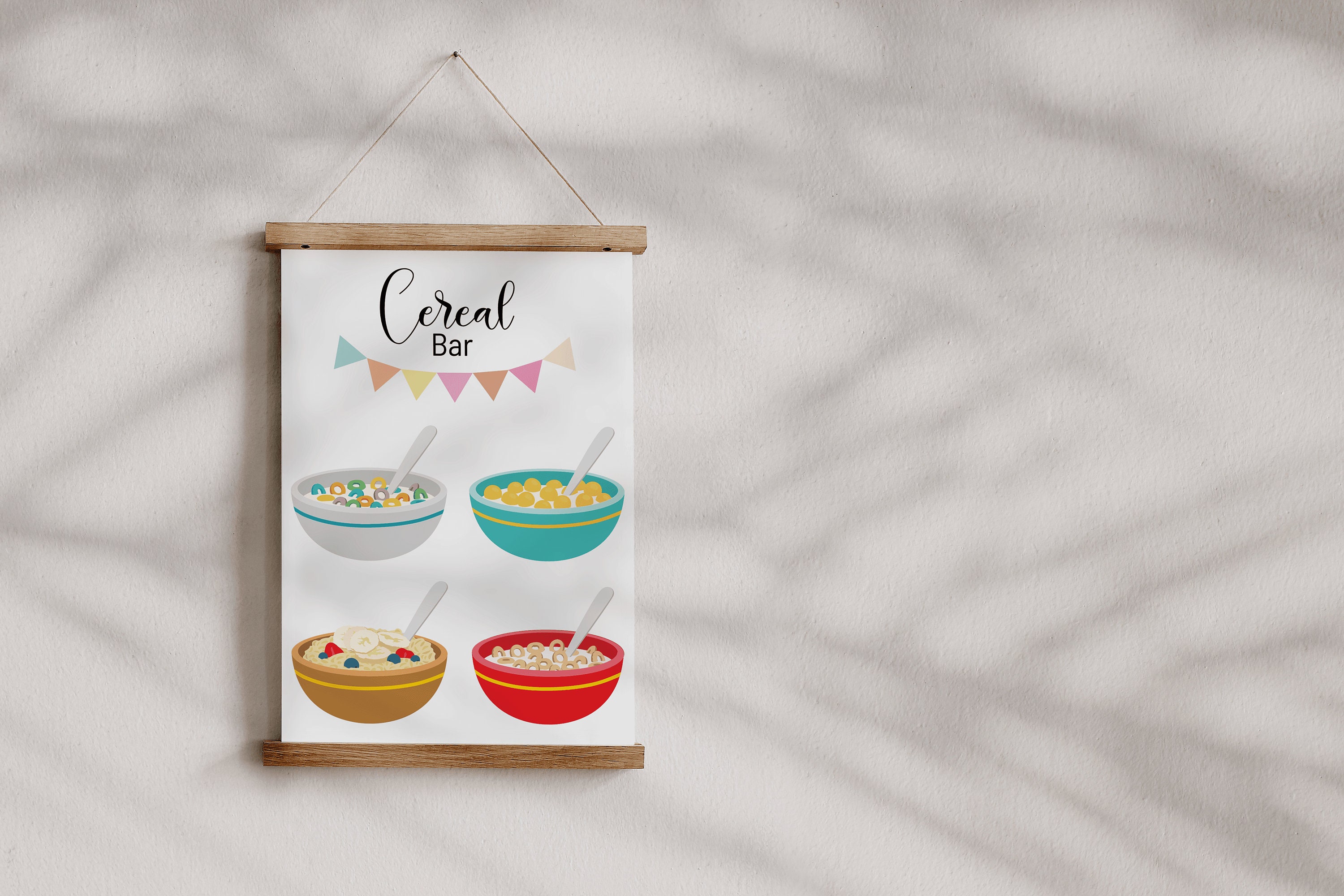 Cereal Bar Sign Cereal Station Pancake and Pajama Party Breakfast Sign