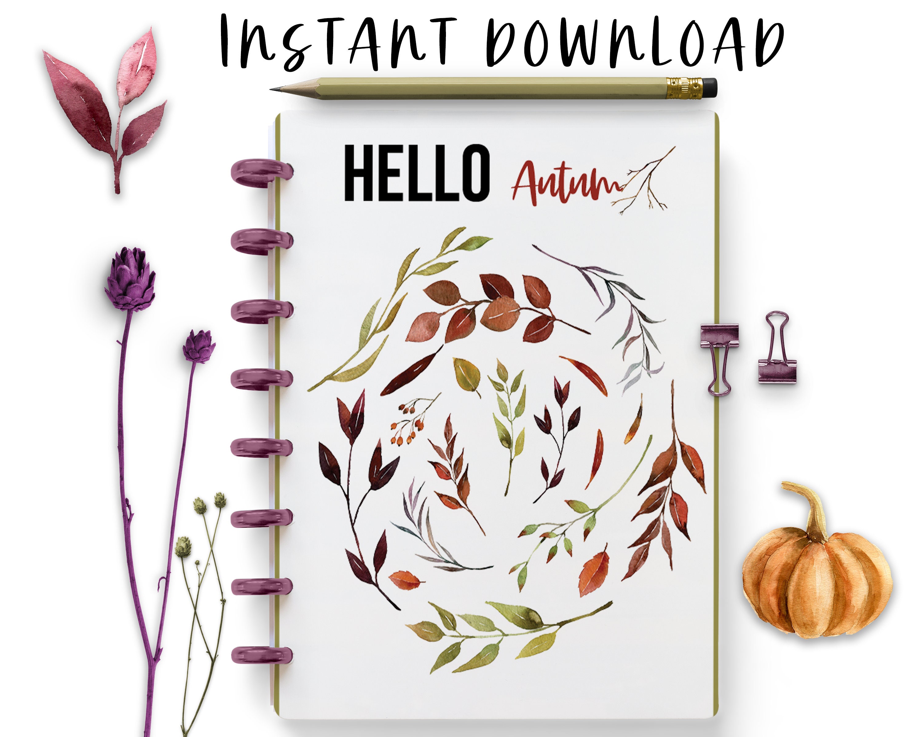 Fall Planner Dashboard Happy Planner Printable Cover Inserts - Etsy