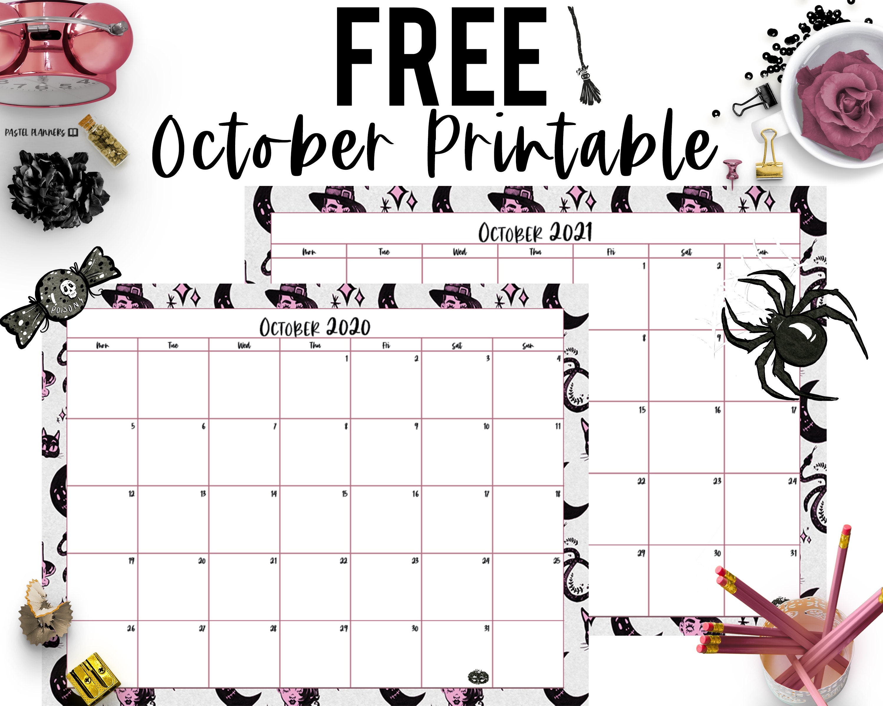 DO NOT BUY Free 2020 & 2021 Dated October Monthly Planner - Etsy
