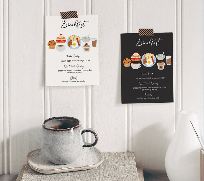 Editable Breakfast Bar Sign Breakfast Bar Template Wedding - Etsy Canada