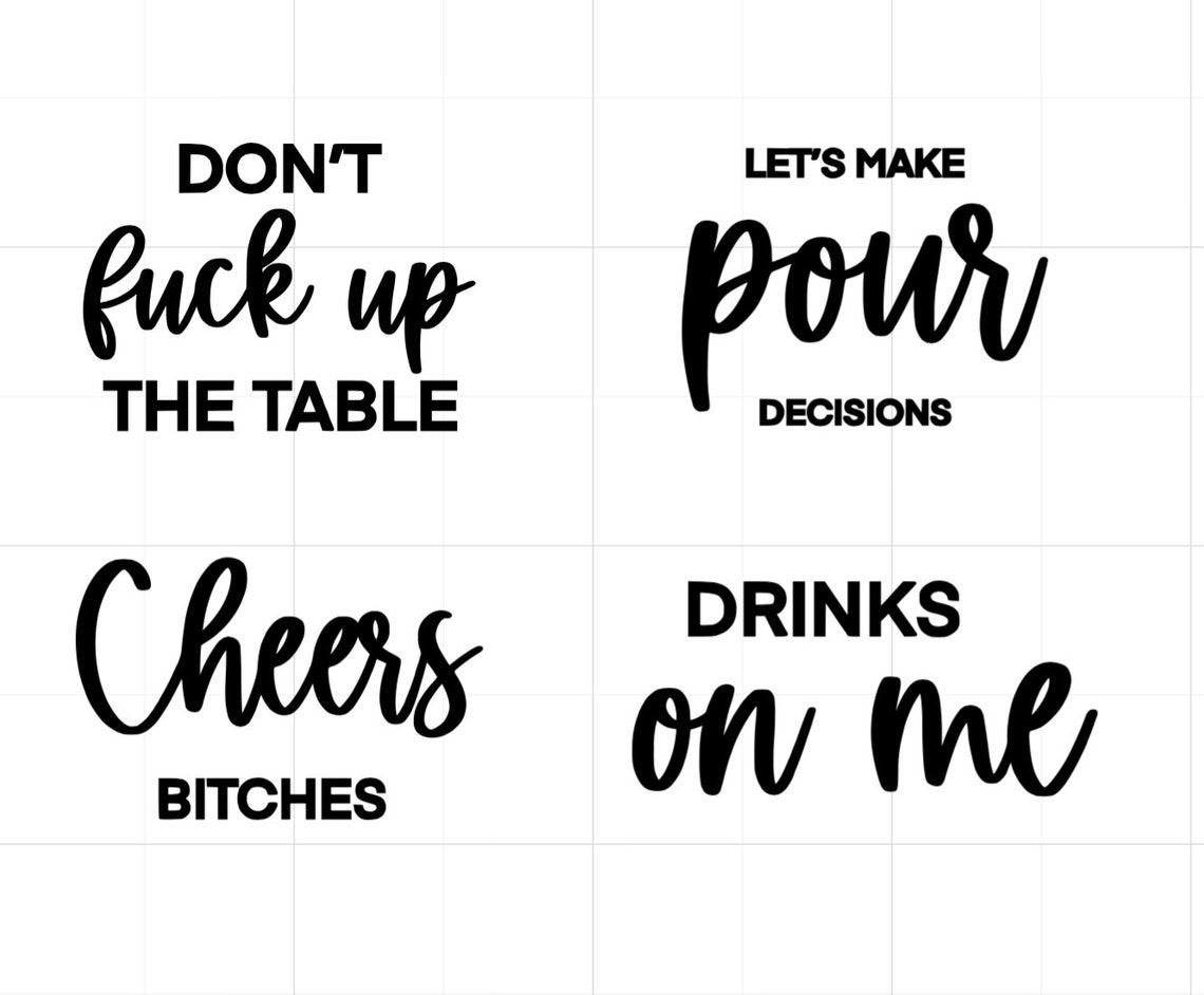 Coaster Quotes Sayings SVG and PNG files Etsy
