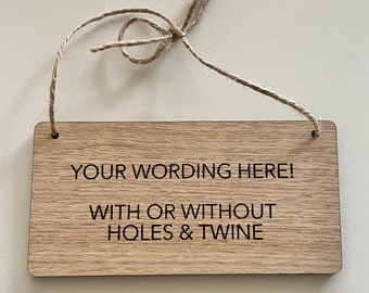 Small Personalised Sign Wooden, Custom Wood Sign, Wooden Plaque Custom, Hanging Door Sign, Personalised Room Sign, Air bnb Signs