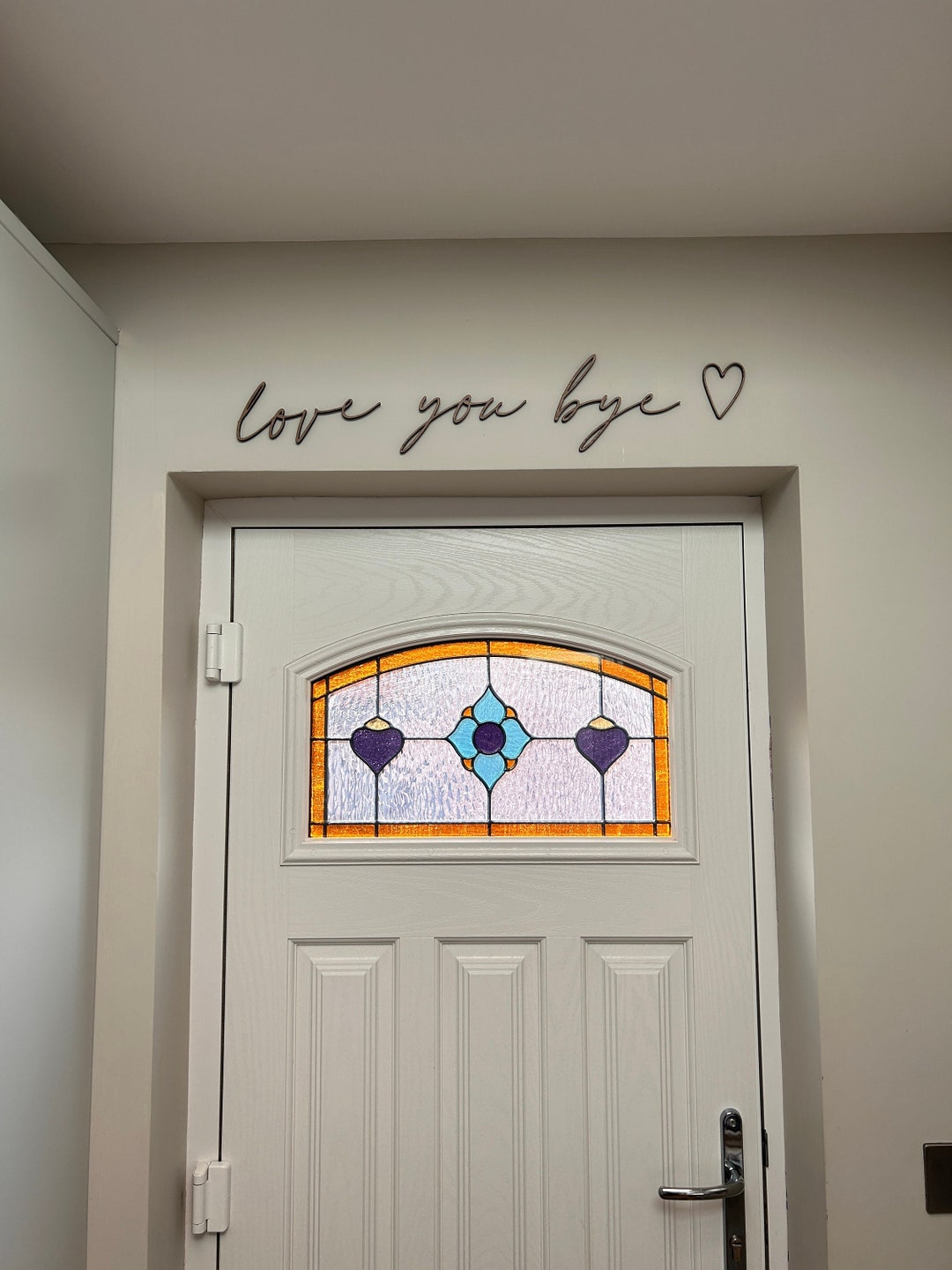 Love You Bye, Hallway Wall Art, Entrance Decor, Above Door Decor, Home Accessories, Wooden Signs