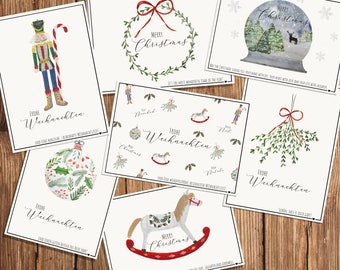 Weihnachtskarten Aquarell Etsy