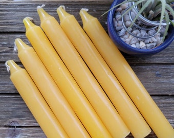 6-Inch Spell Candle  Six Inch Yellow Candles Pack of 6 Candles Dinner Candle Tall Candle