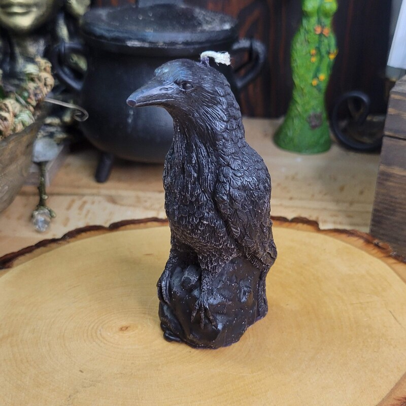 Raven & Witch Figurine - Etsy