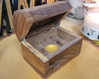 Small Wood Incense Cone Burner Handmade Home Decor Meditation and Gift for Aromatherapy Lovers