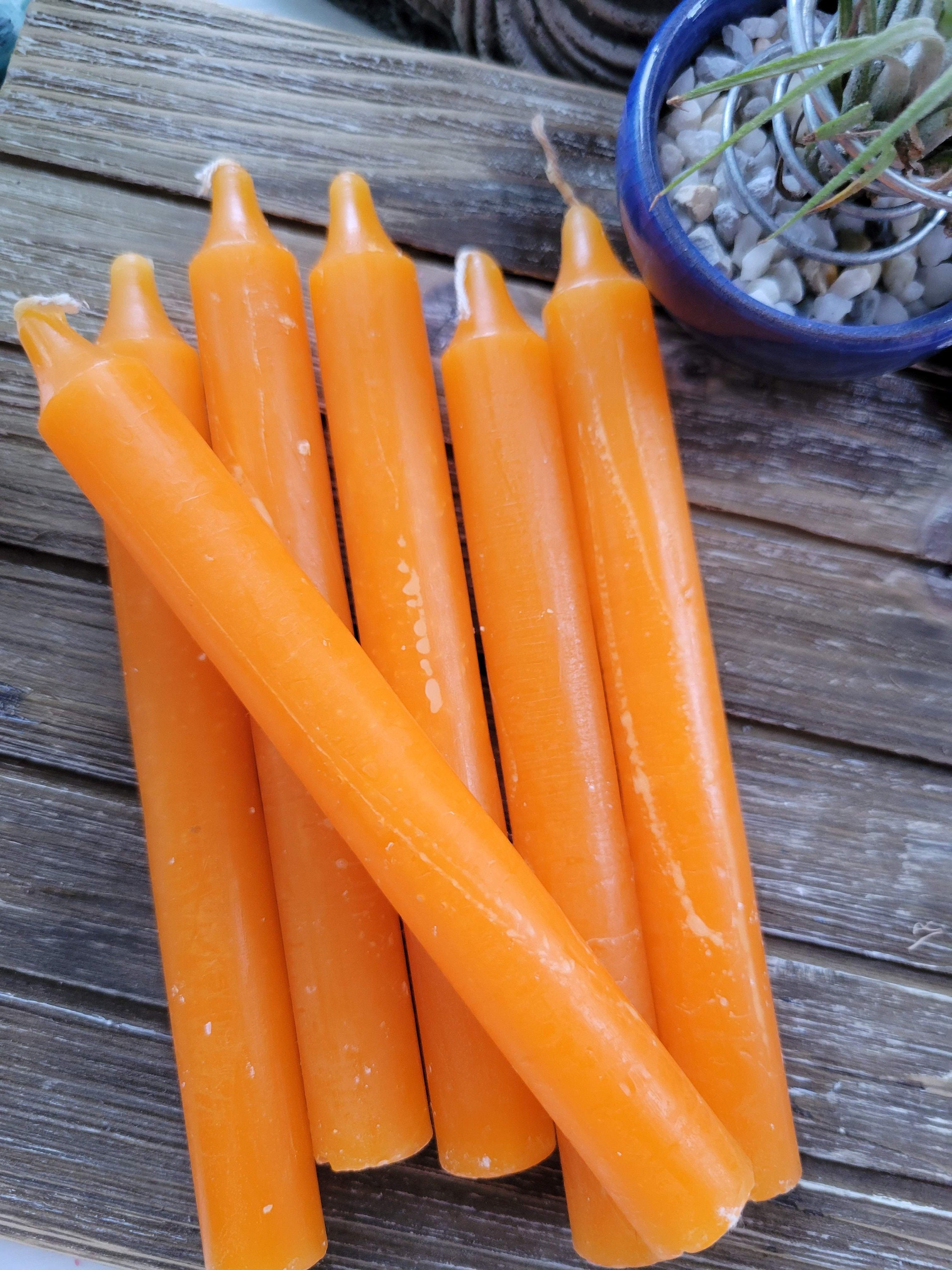 Taper Orange Candles - Pack of 6 Bright 6-Inch Candles for Elegant Ambience - Perfect Gift for Weddings or Celebrations