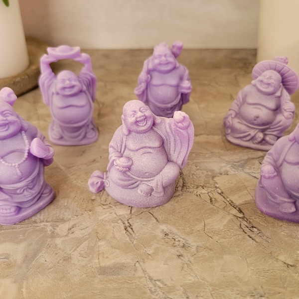 Beautiful Pack of 6 Laughing Buddha Figurines Lucky Happy Buddha Statue Home Décor altar Set