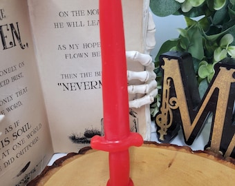 Sword Candle Red – Handcrafted Paraffin Wax Decor for Medieval Themed Events or Gifts