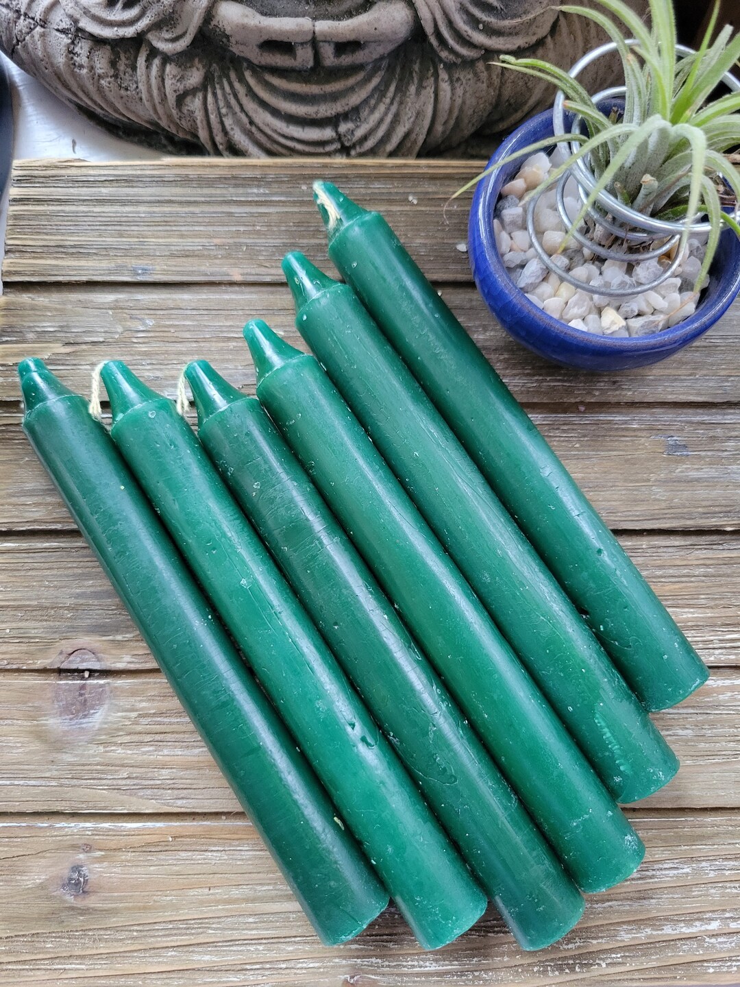 6inch Spell Candle Sixinch Green Candles Pack of 6 Candles Dinner