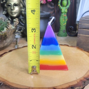 Seven Chakras Pyramid, Colored Candle, Spell Candle, Seven Chakra Candle, Ritual Candle image 4