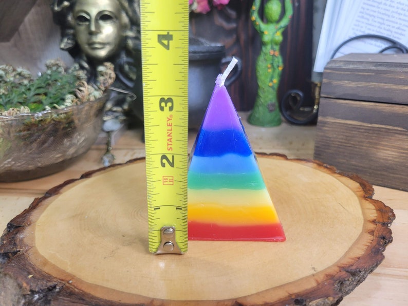 Seven Chakras Pyramid, Colored Candle, Spell Candle, Seven Chakra Candle, Ritual Candle image 4