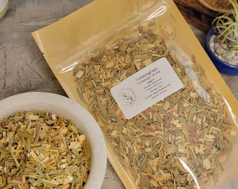 Lemongrass Dried Herb 1 oz | Cut & Sifted Botanical Supply | Craft Supply | Potpourri | Altar Decor