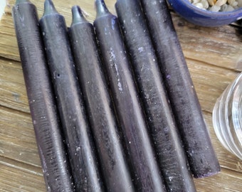 Black Taper Candles: 6-Inch Elegant Candle Set Handmade