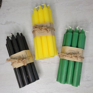 Set of 10 Candles 5 chime unscented spell candles pack of colored candles image 7