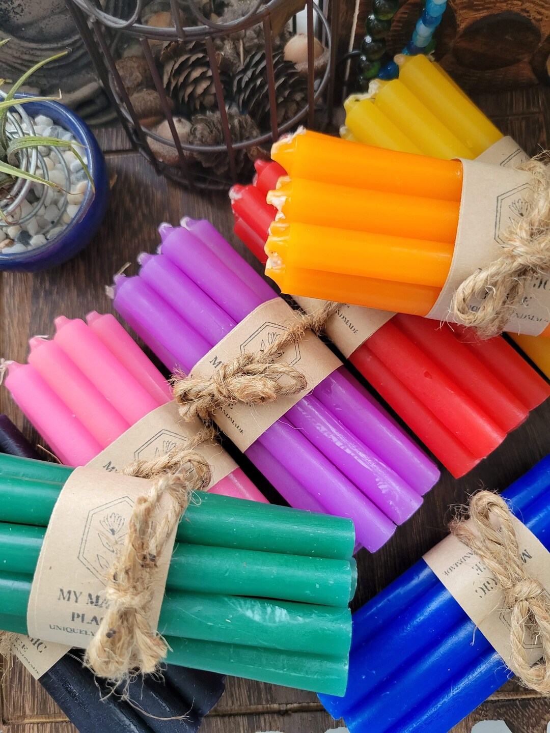 5'' Chime Candles for Spells, Colored Candle , Pack of 10 Candles, Pack of Ten Candles Etsy