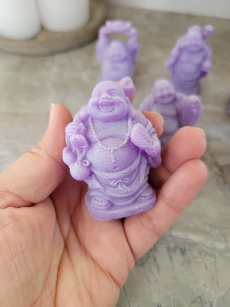 Beautiful Pack of 6 Laughing Buddha Figurines Lucky Happy Buddha Statue Home Décor altar Set image 4