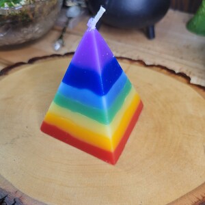 Seven Chakras Pyramid, Colored Candle, Spell Candle, Seven Chakra Candle, Ritual Candle image 3