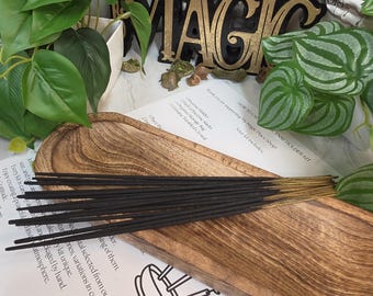 Handcrafted Wooden Canoe Incense Holder Kit, Ash Catcher Tray, 20 Scented Sticks