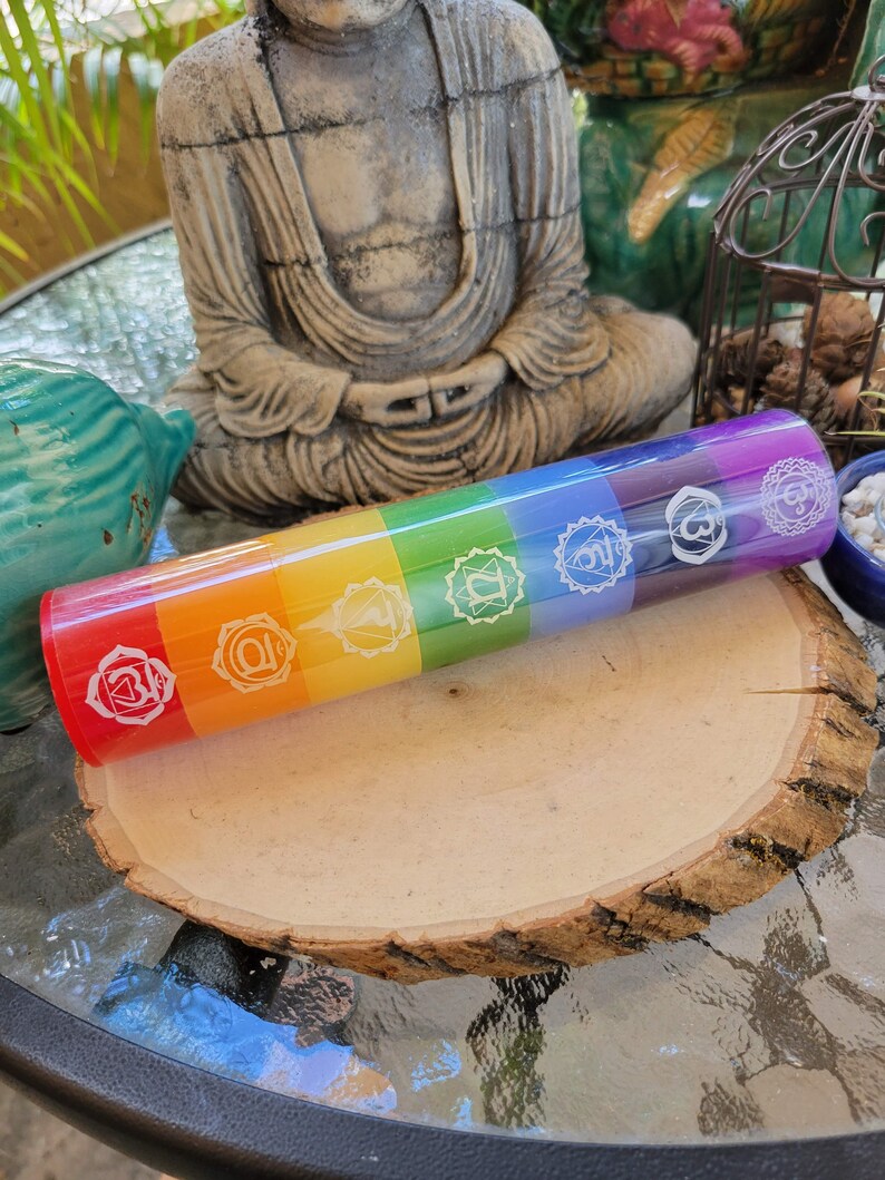 Seven Chakras Layered Candle CHAKRA MEDITATION CANDLES Etsy