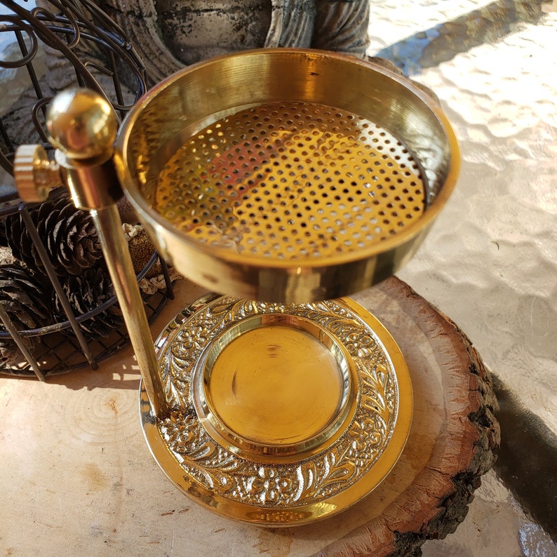 Brass Resin Burner/ Burn Resin without charcoal/Adjustable Etsy
