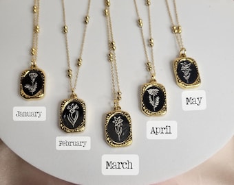 Birth Month Necklace Silver and Gold Tones Handcrafted Ideal for Anniversary, Gift for Women