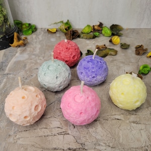 Handmade Soy Wax Moon Candle: Scented Small Candle (2 oz)
