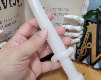 Sword Candle White – Handcrafted Paraffin Wax Decor for Medieval Themed Events or Gifts