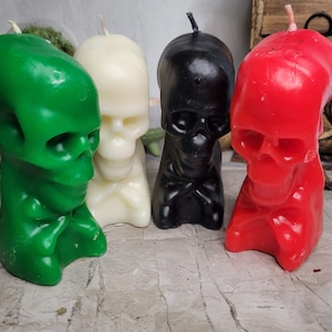 Ritual Skull Skeleton Shaped Candle , Skull Decoration , Halloween candle