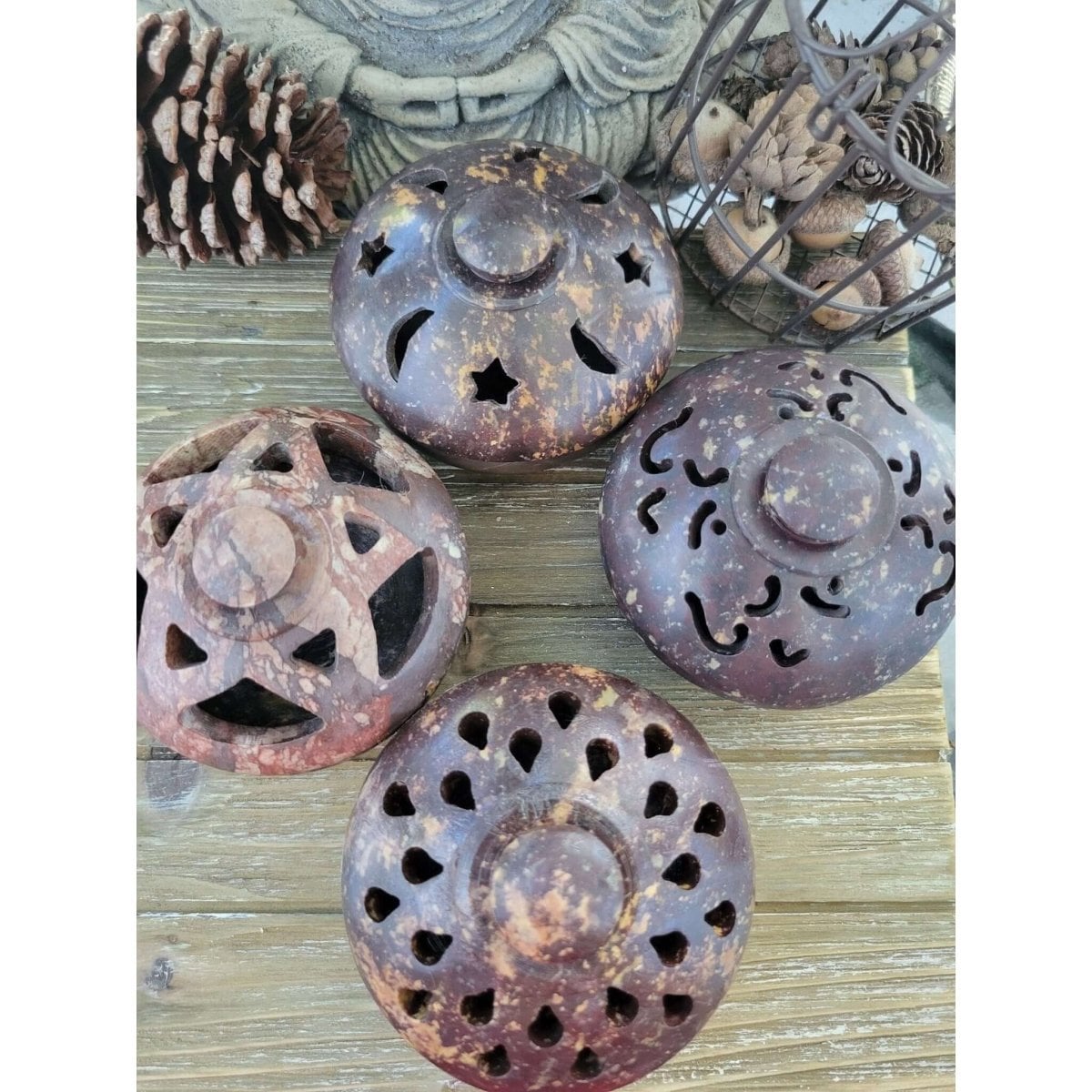 Soapstone Multi Burner, Charcoal Burner, Incense holder