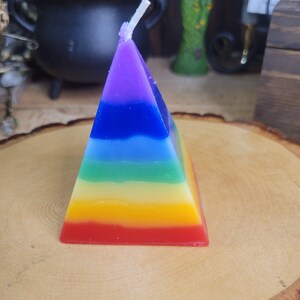 Seven Chakras Pyramid, Colored Candle, Spell Candle, Seven Chakra Candle, Ritual Candle image 7
