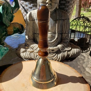 Brass Bell with Wooden Handle